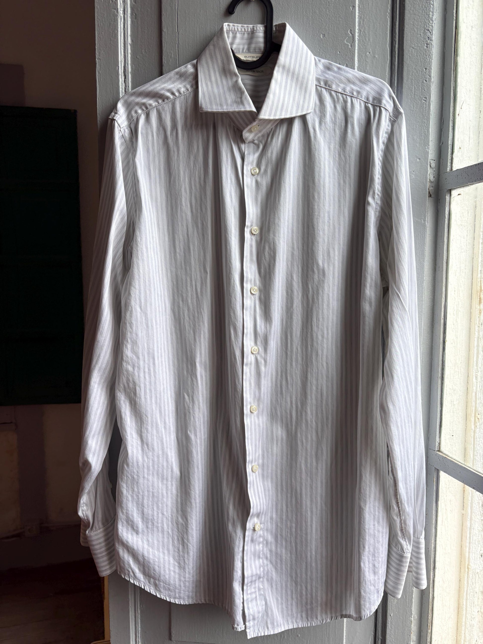 Striped Cotton Tencel Blend Shirt — additional view 9