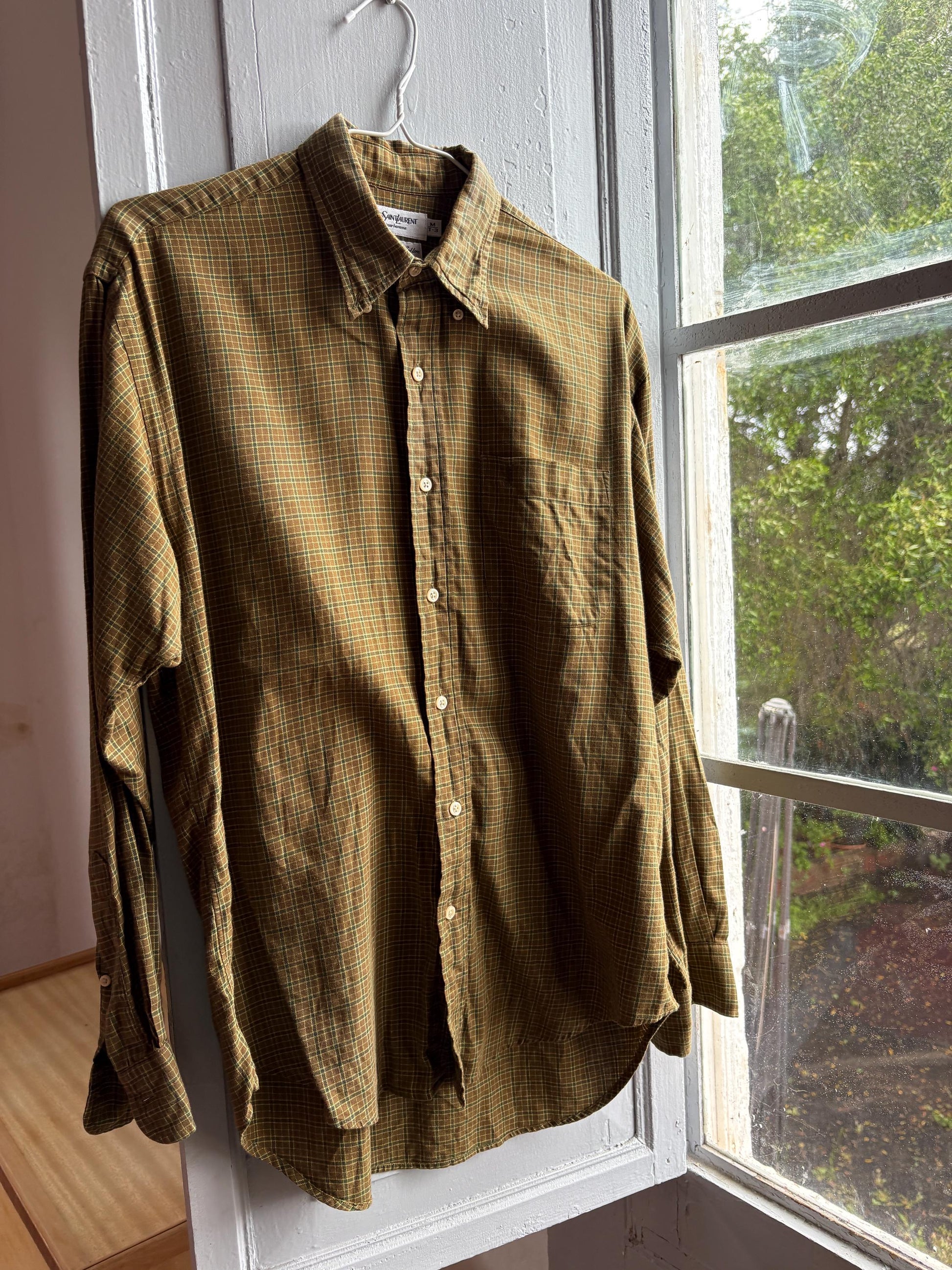 Yves Saint Laurent Vintage Plaid Shirt — additional view 6