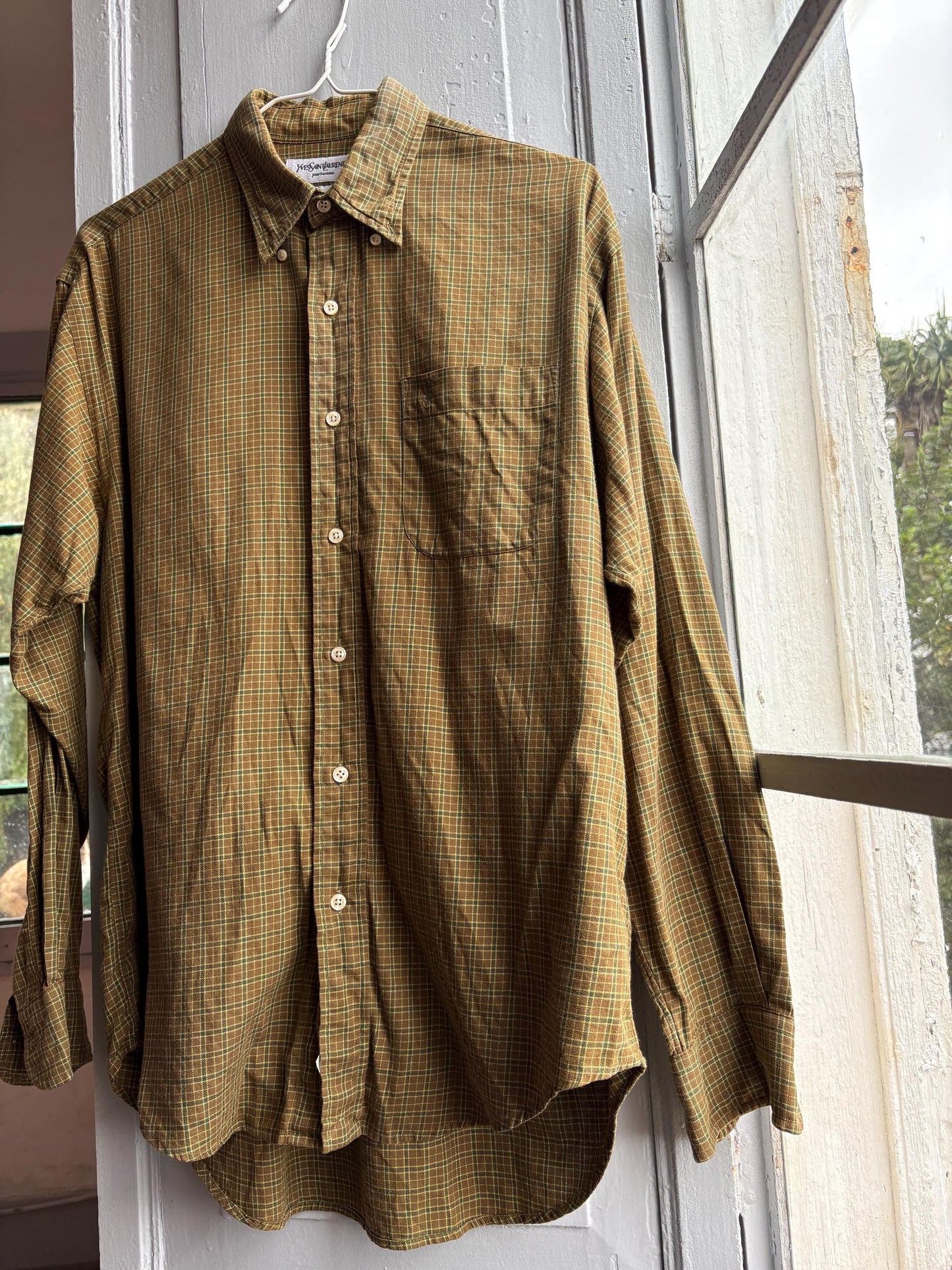 Yves Saint Laurent Vintage Plaid Shirt — detail