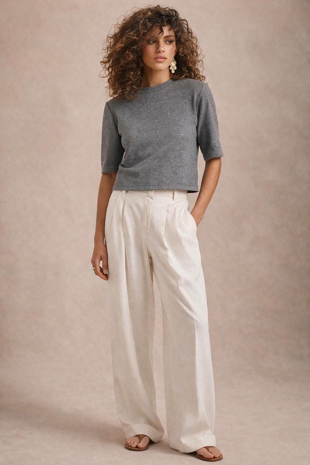 Grey Virgin Wool Max Mara Shirt
