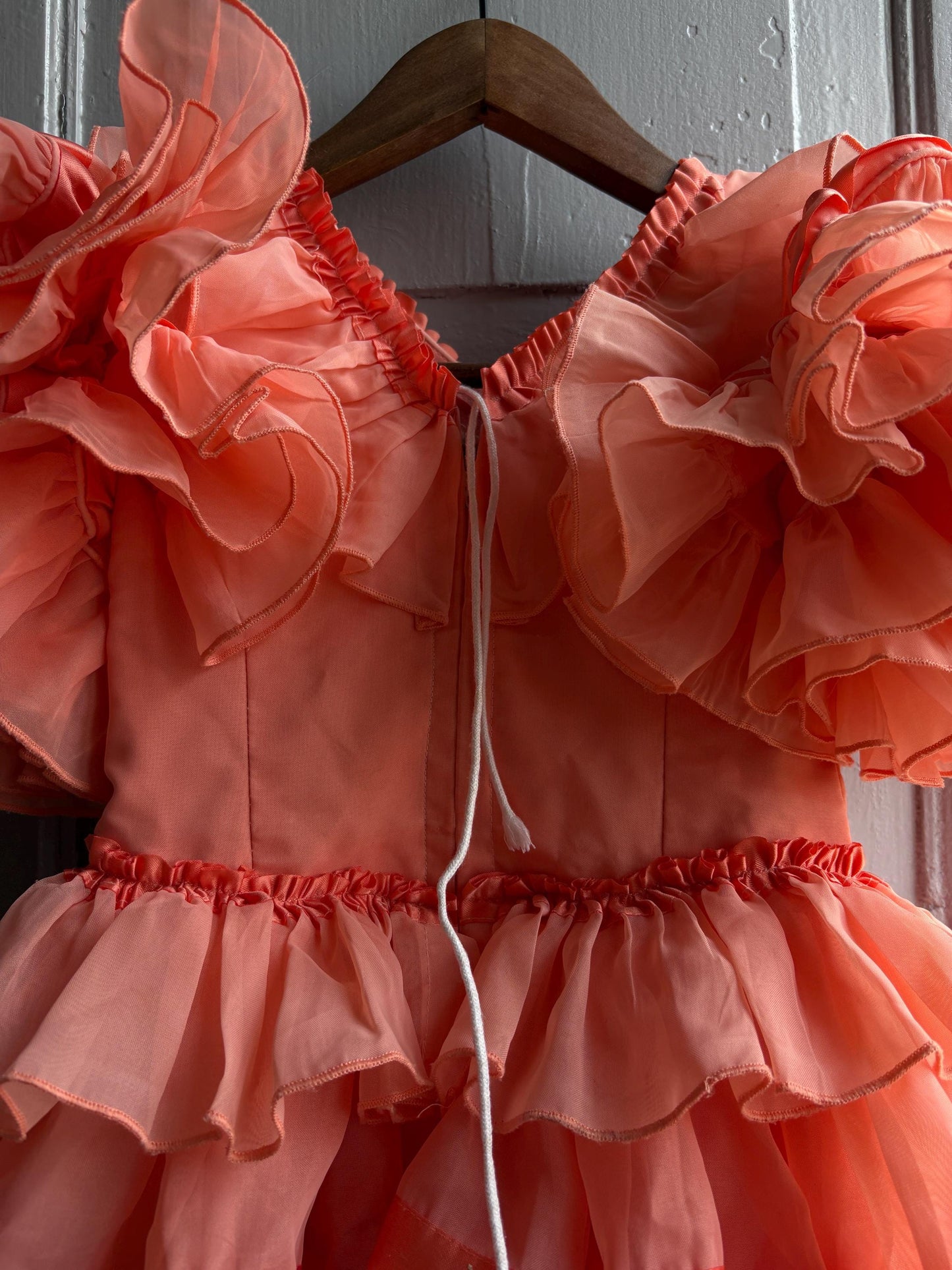 Salmon Pink Flamenco Dress for Kids — additional view 12