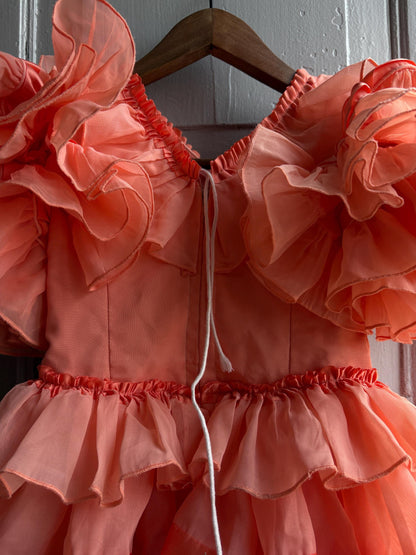 Salmon Pink Flamenco Dress for Kids — additional view 12
