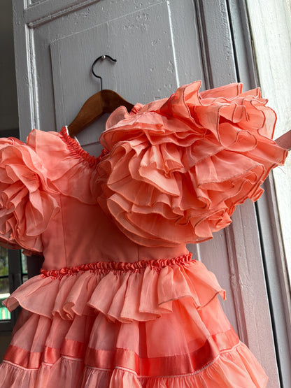 Salmon Pink Flamenco Dress for Kids — additional view 10