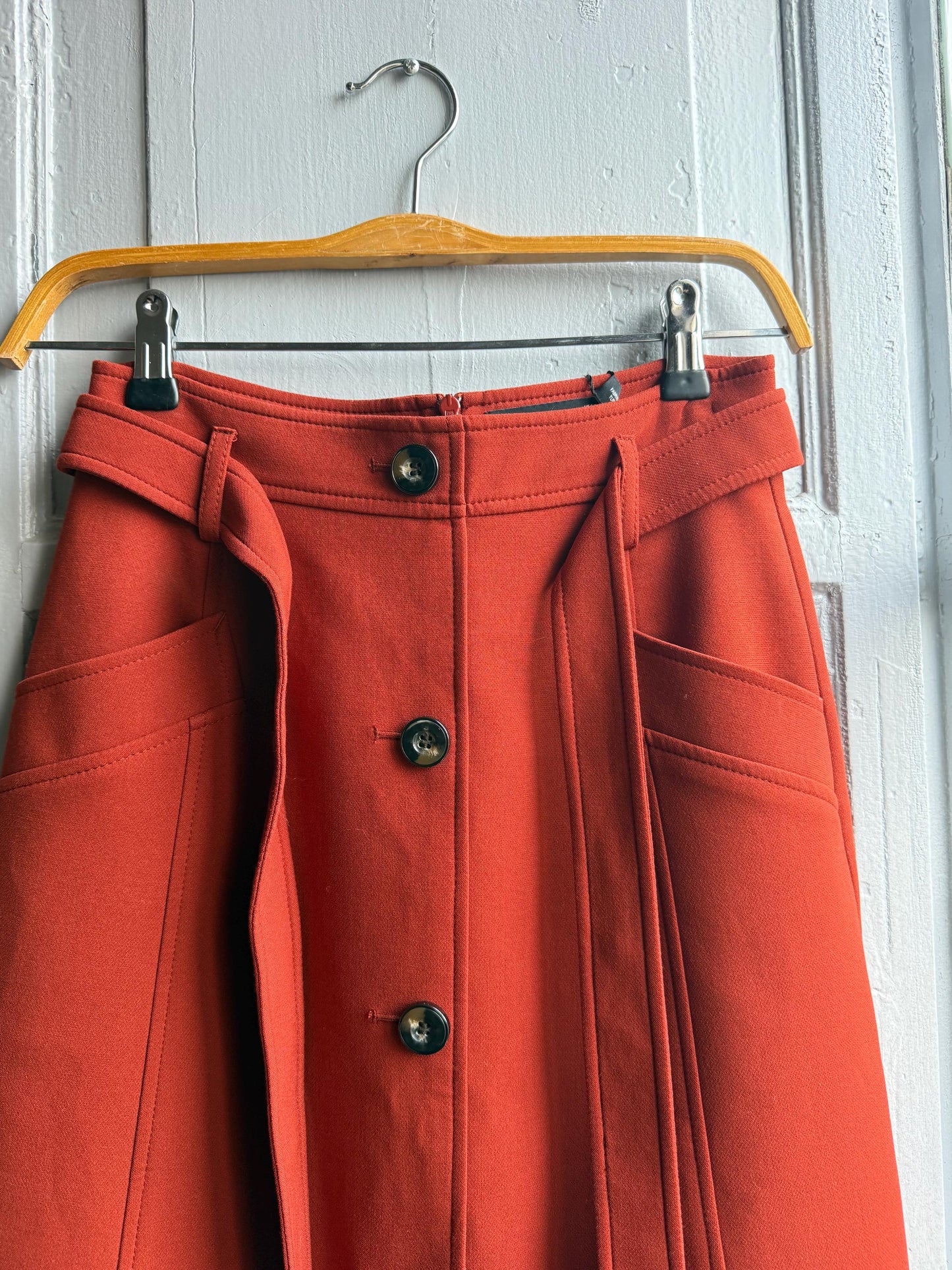 Karen Millen Red High Waist Utility Skirt — additional view 5