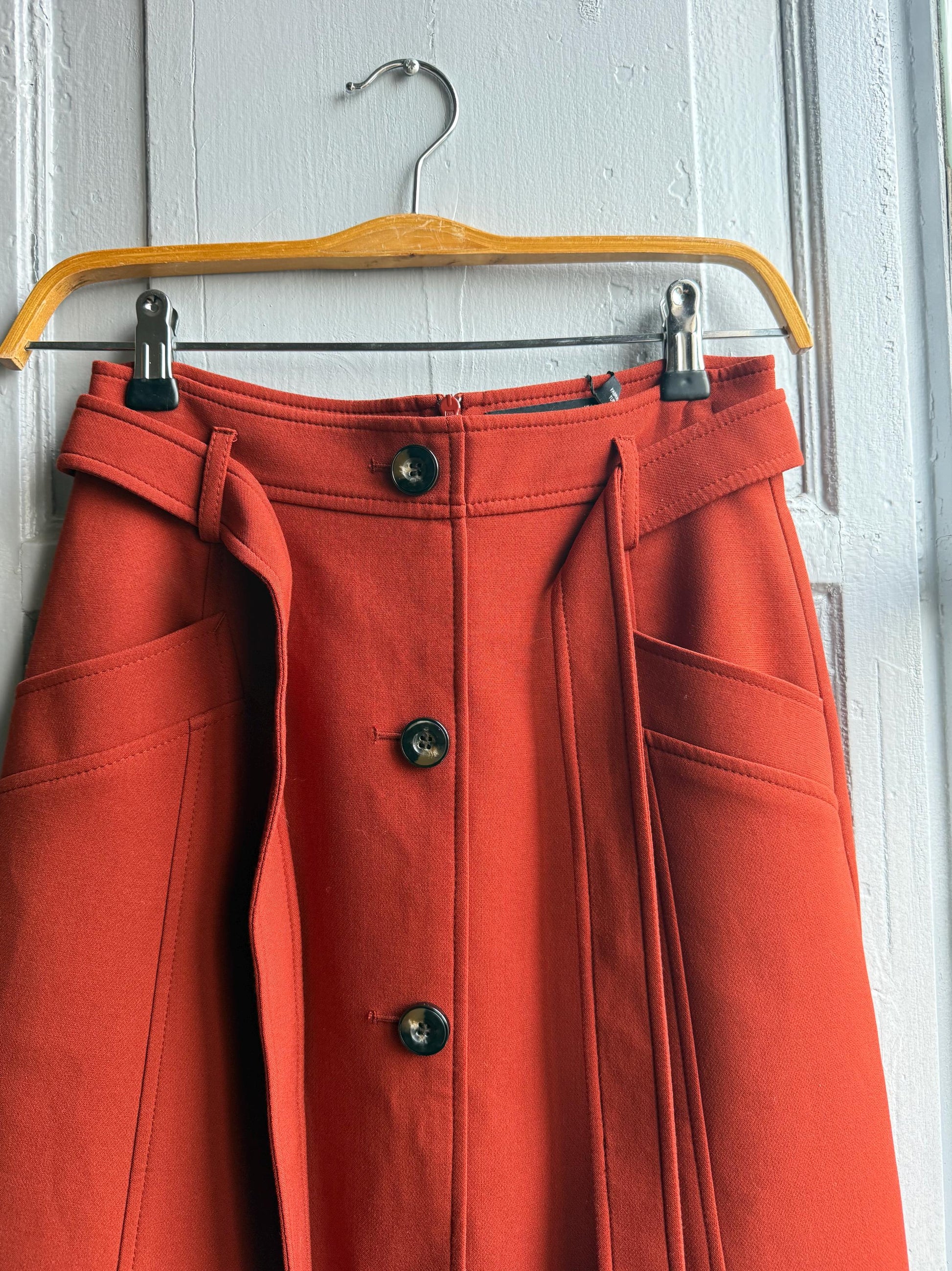 Karen Millen Red High Waist Utility Skirt — additional view 5