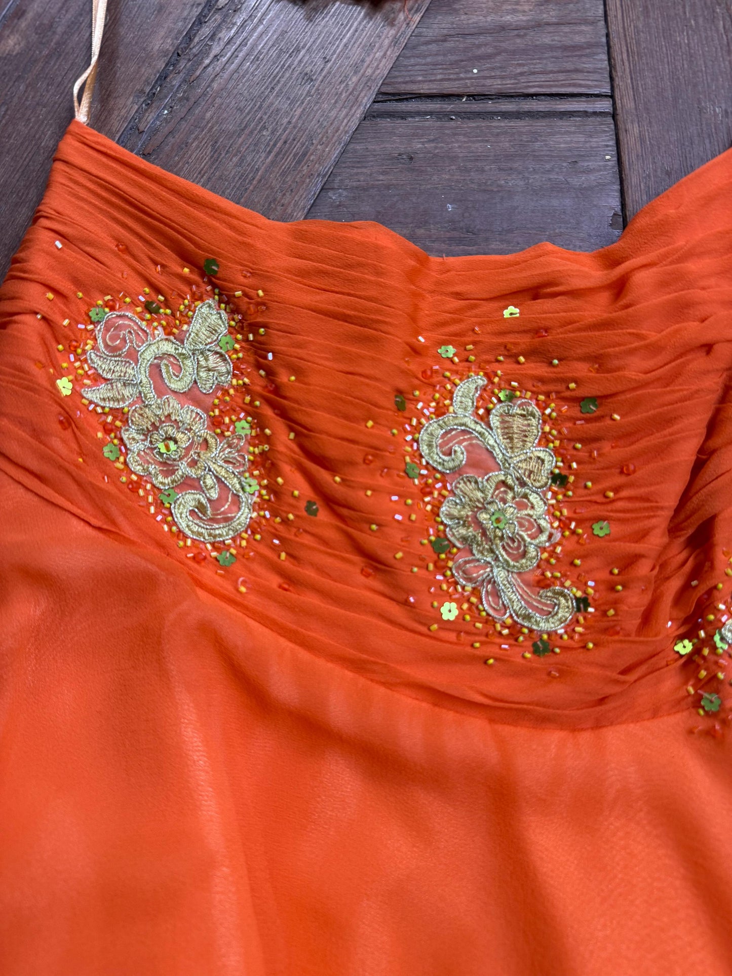 Silk Vintage Evening Wear Set — detail