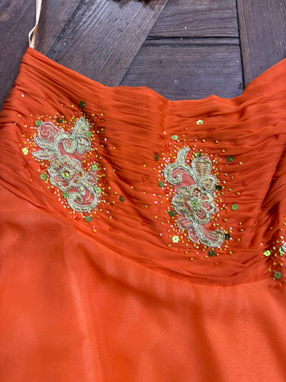 Silk Vintage Evening Wear Set — detail