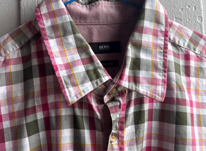 Hugo Boss Plaid Cotton Button-Up Shirt — additional view 5