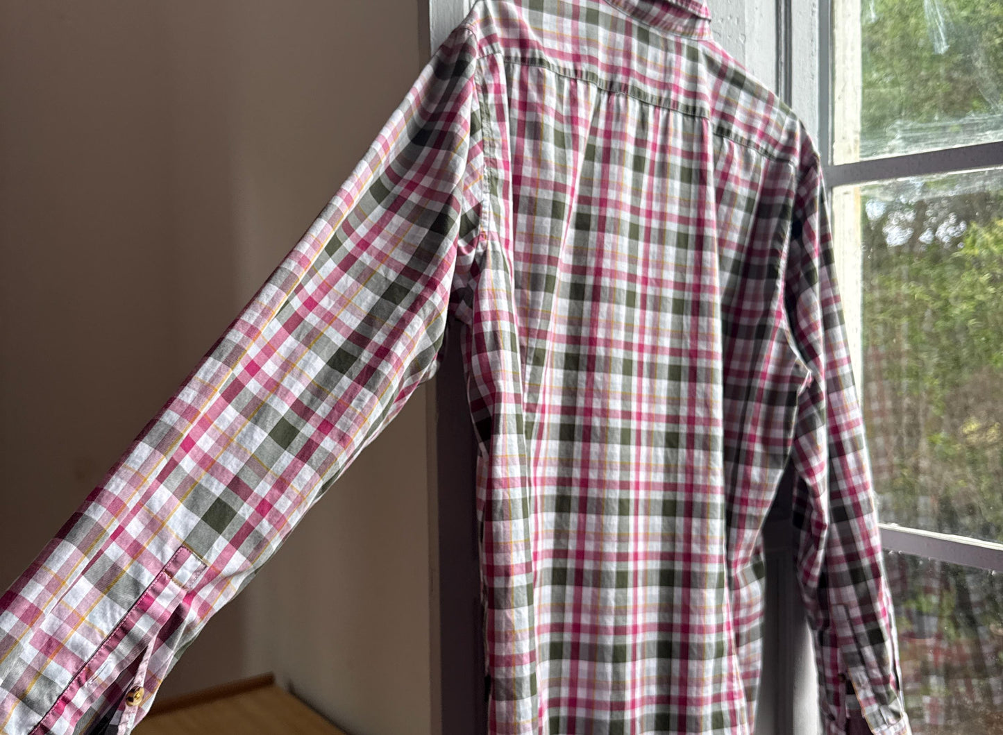 Hugo Boss Plaid Cotton Button-Up Shirt — additional view 11