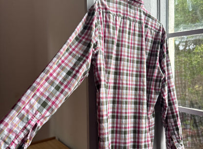 Hugo Boss Plaid Cotton Button-Up Shirt — additional view 11