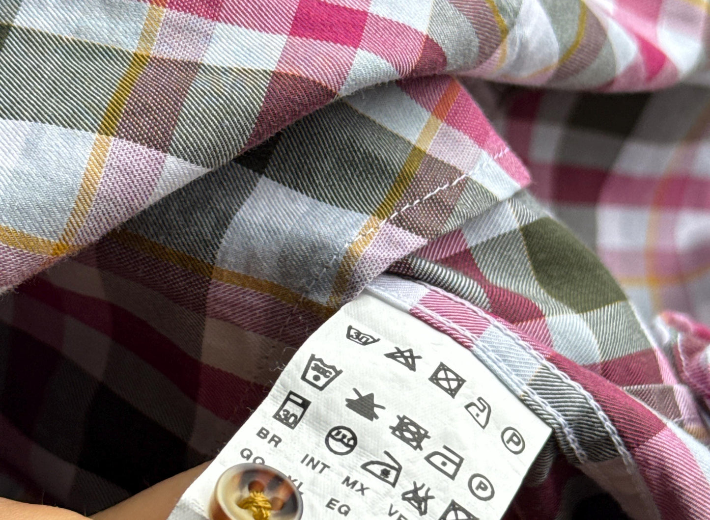 Hugo Boss Plaid Cotton Button-Up Shirt — additional view 17