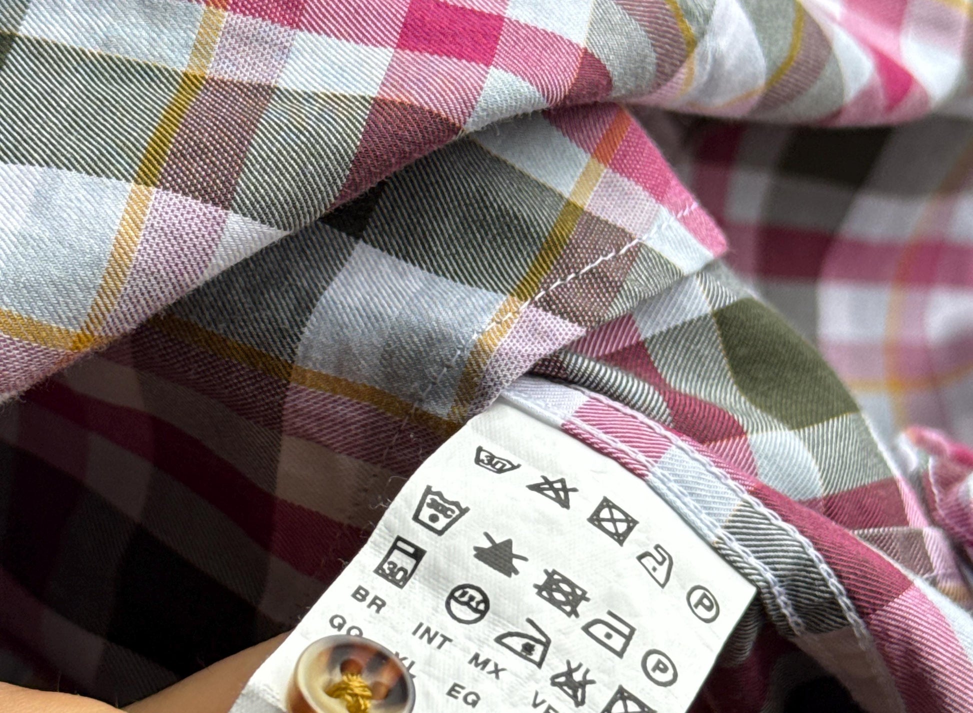 Hugo Boss Plaid Cotton Button-Up Shirt — additional view 17