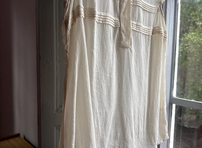 Vintage Off-White Silk Scoop Neck Top — additional view 5