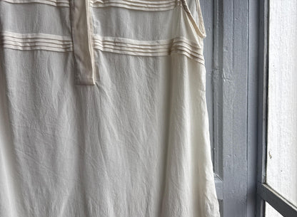 Vintage Off-White Silk Scoop Neck Top — additional view 6