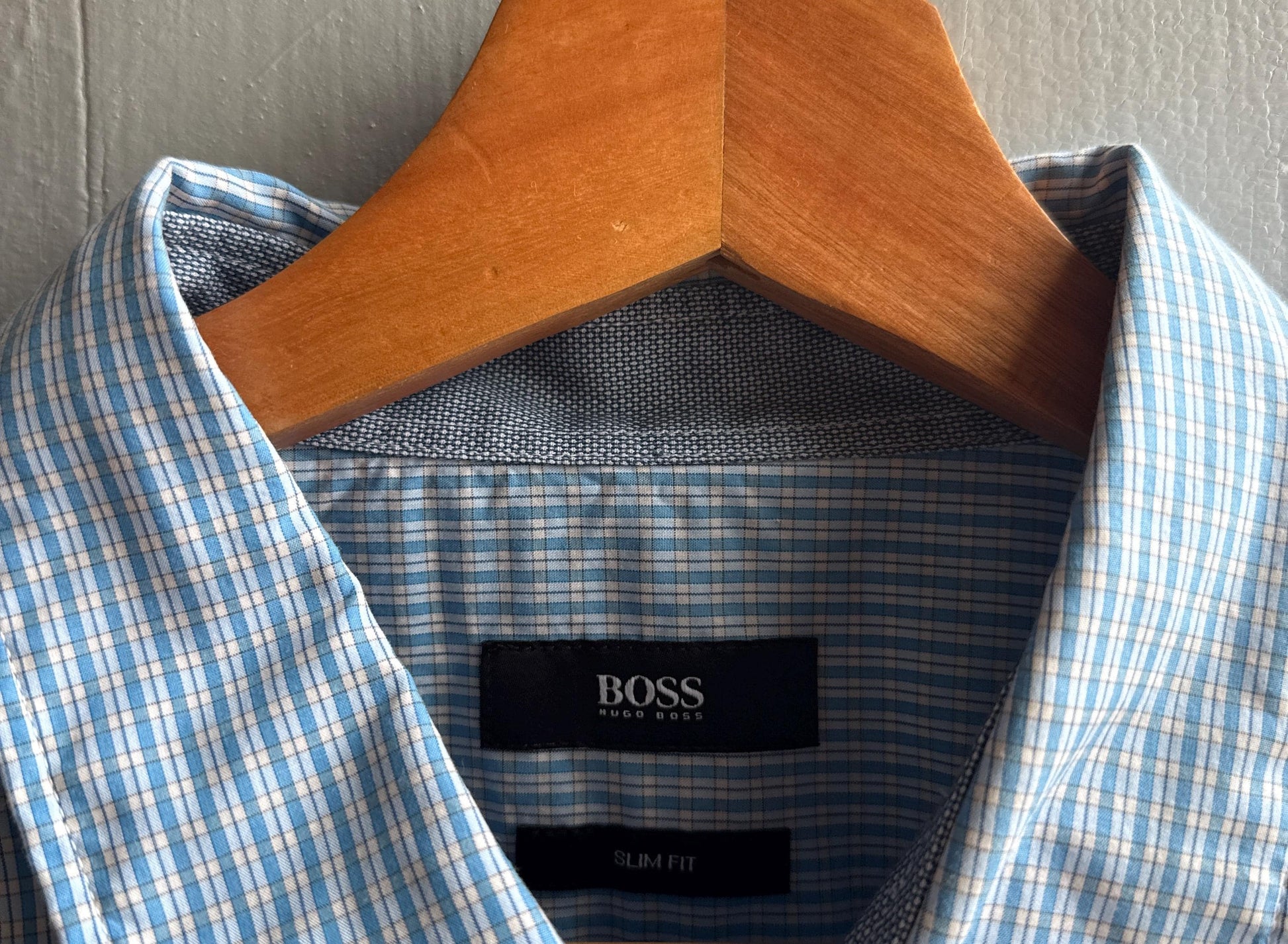 Light Blue Striped Cotton Shirt for Men — additional view 6