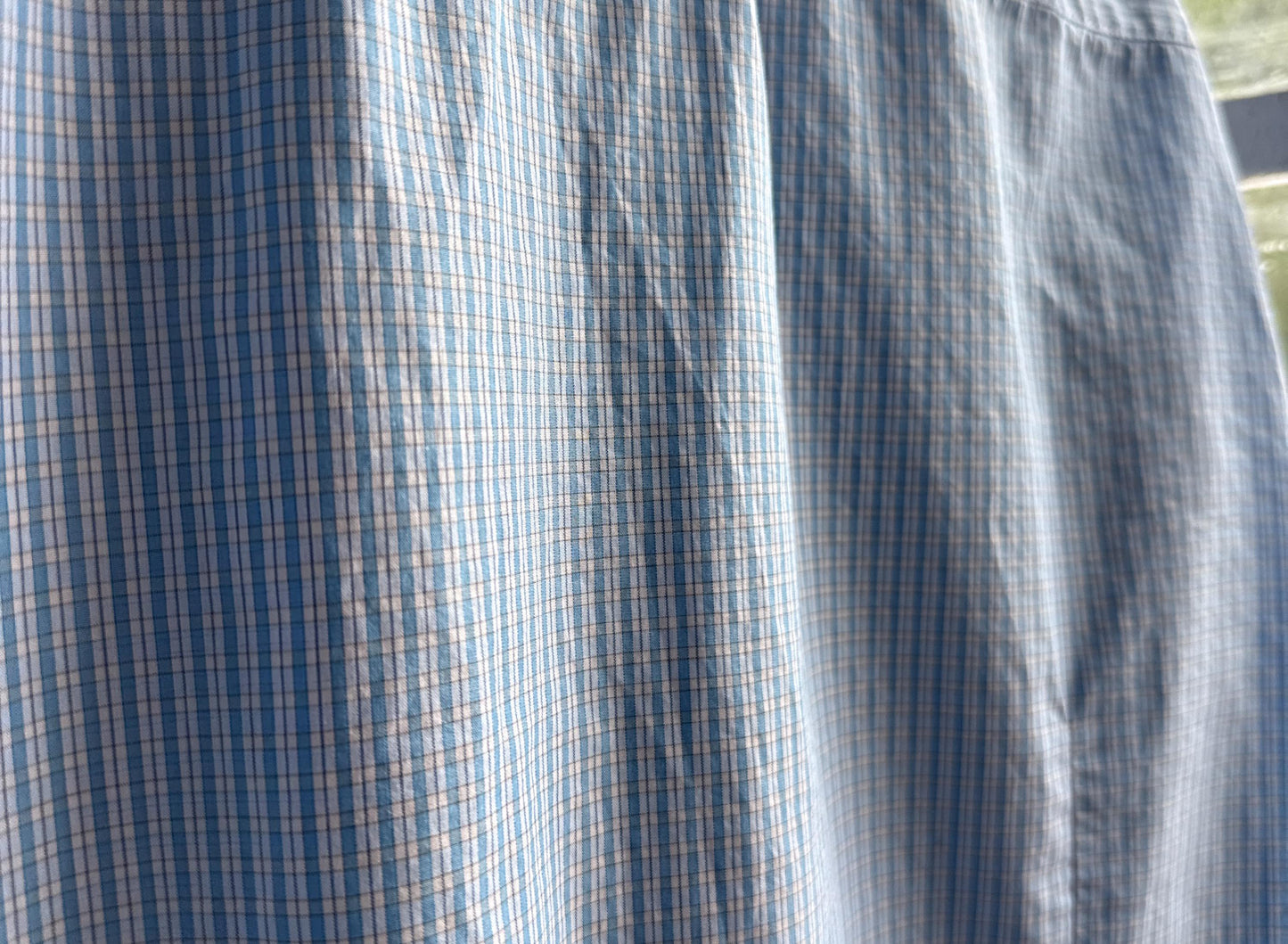 Hugo Boss light blue striped cotton shirt, Men formal office wear, size XL