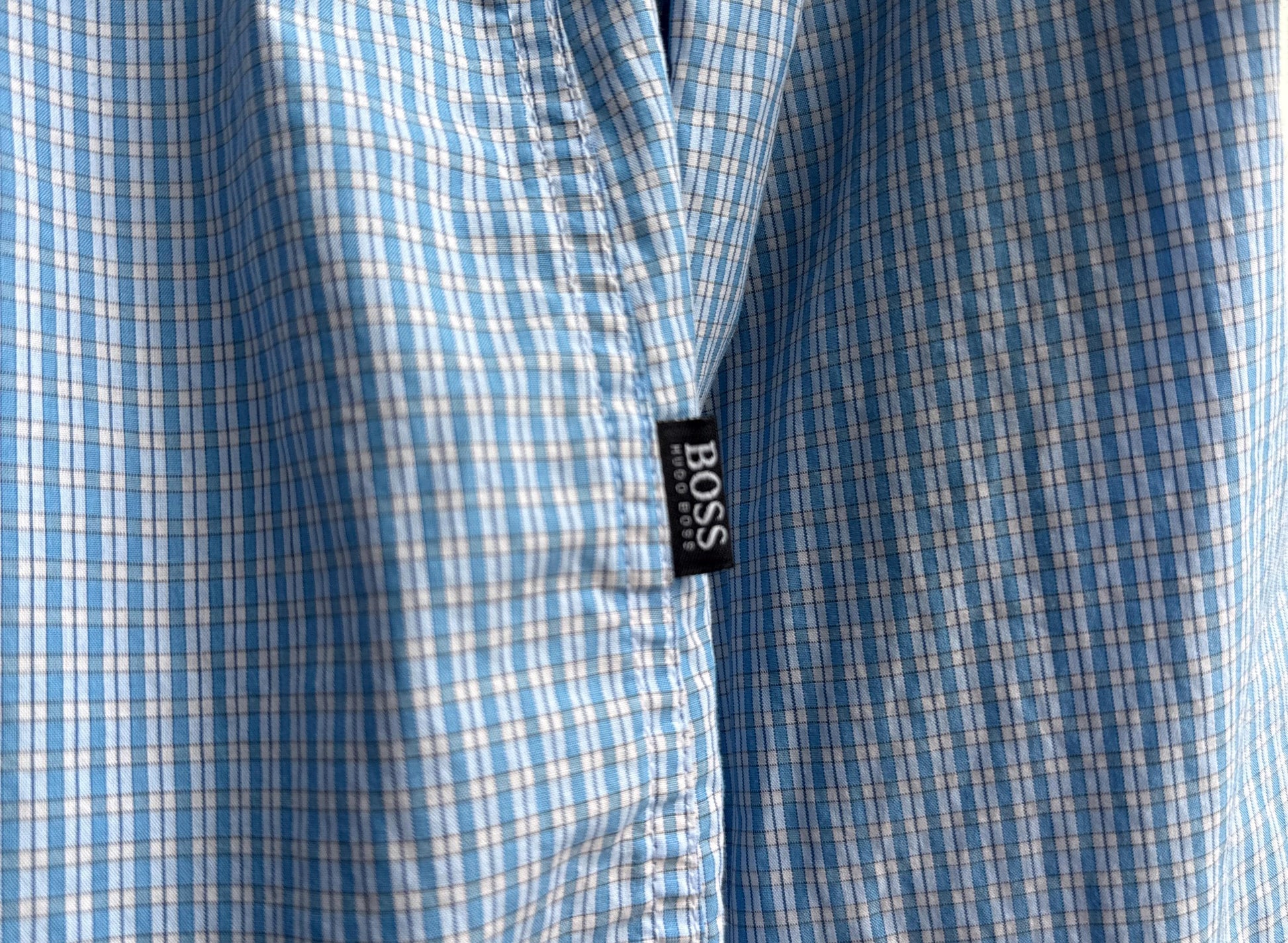 Light Blue Striped Cotton Shirt For Men — additional view 9