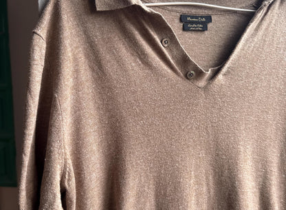 Extra Fine Cotton Tan Polo Shirt — additional view 5