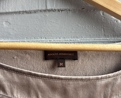 Taupe Silk Shirt - Elegant Office Wear — additional view 10
