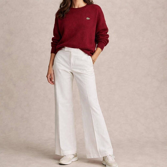 Vintage Burgundy Lambswool Crew Neck Pullover