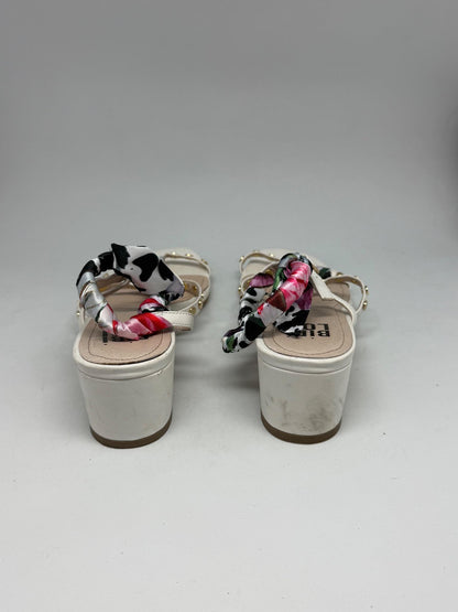 Bibi Lou White Leather Heels With Studded Straps — additional view 5