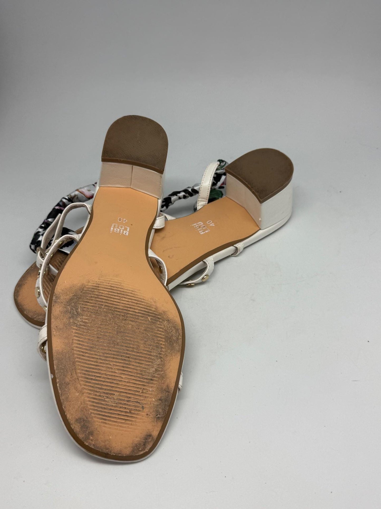 Bibi Lou White Leather Heels With Studded Straps — additional view 13