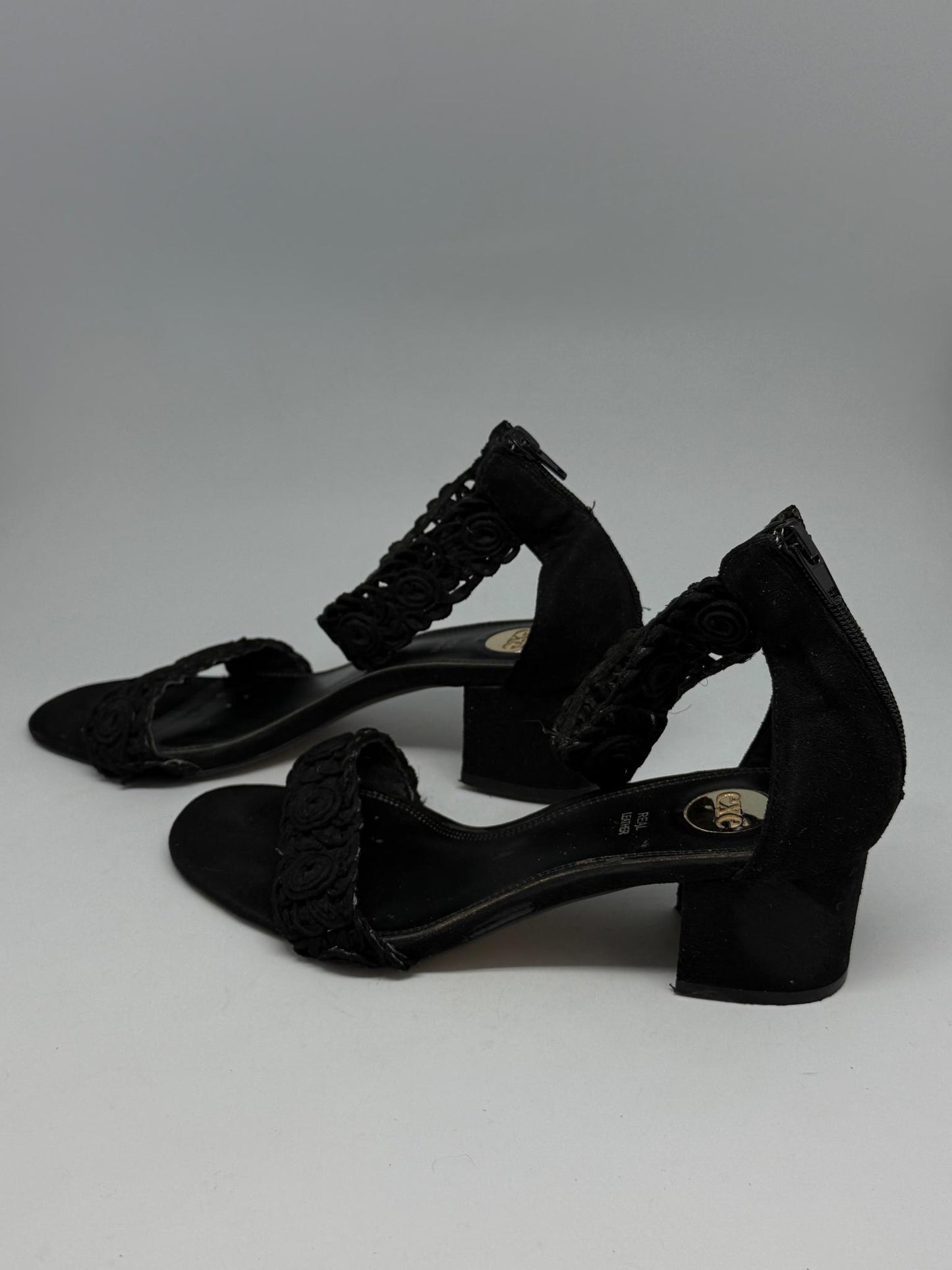 Black Heels With Floral Crochet Detail — additional view 9