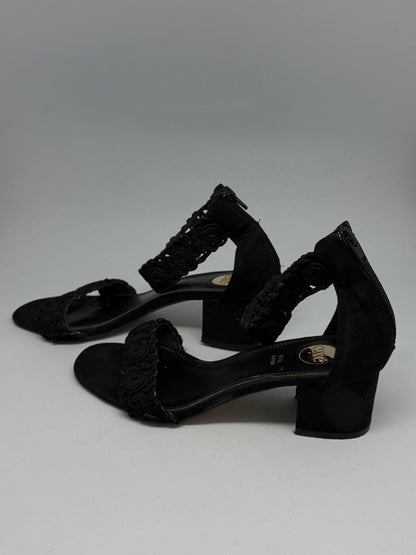 Black Heels With Floral Crochet Detail — additional view 9