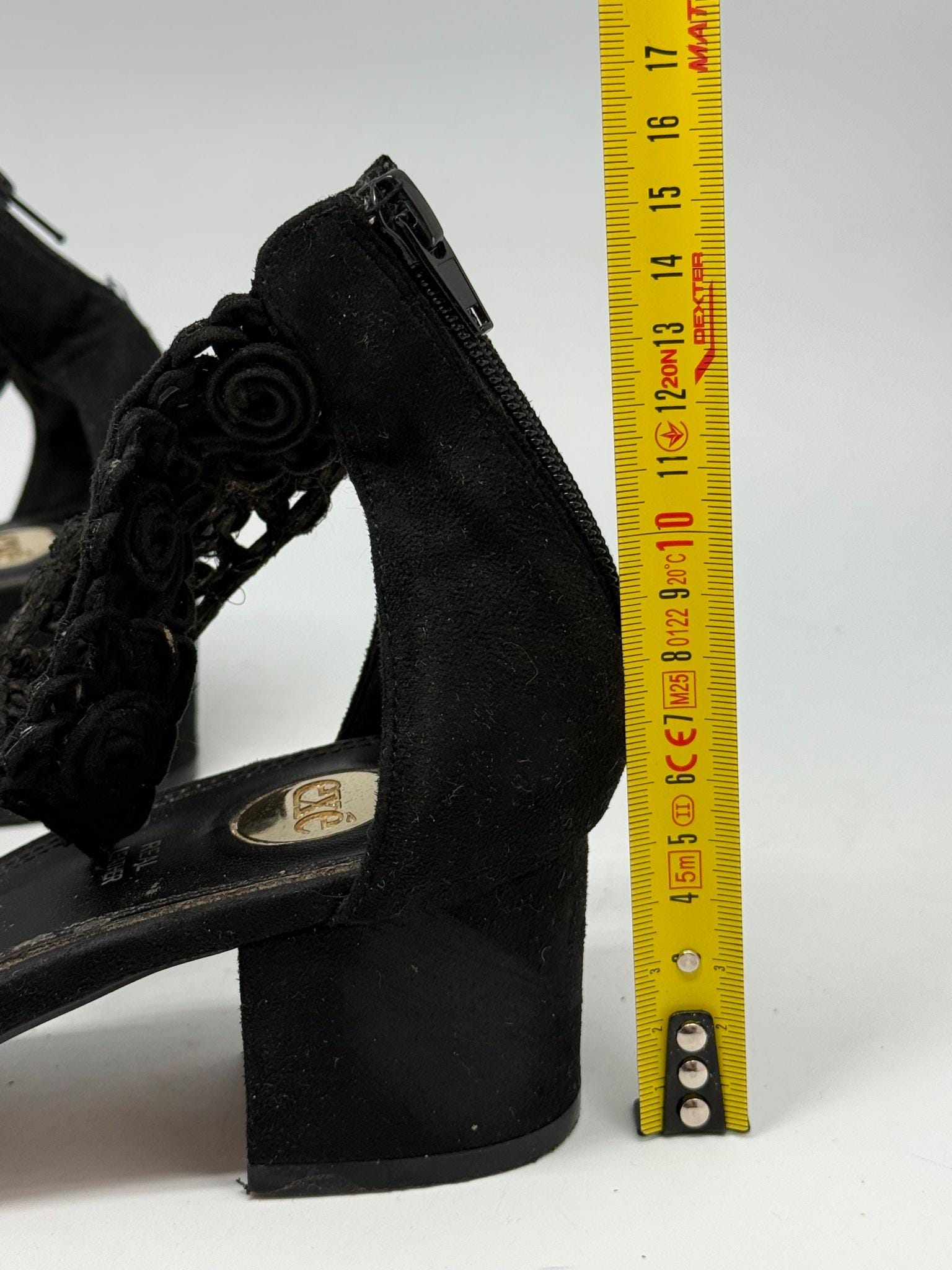 Black Heels With Floral Crochet Detail — additional view 13