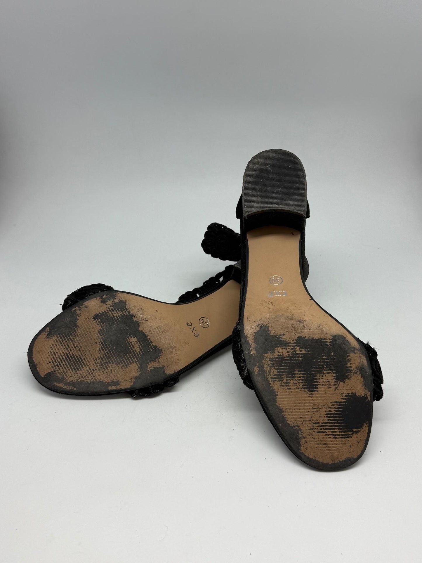 Black Heels With Floral Crochet Detail — additional view 14