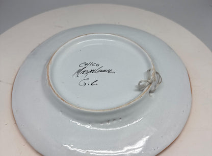 Vintage Handpainted Rabbit Ceramic Plate — back view