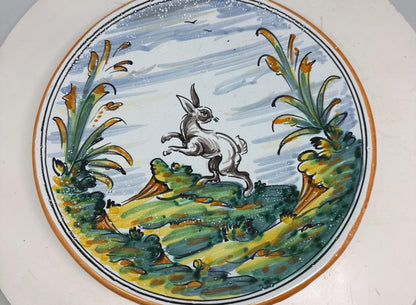 Vintage Handpainted Rabbit Ceramic Plate — additional view 5
