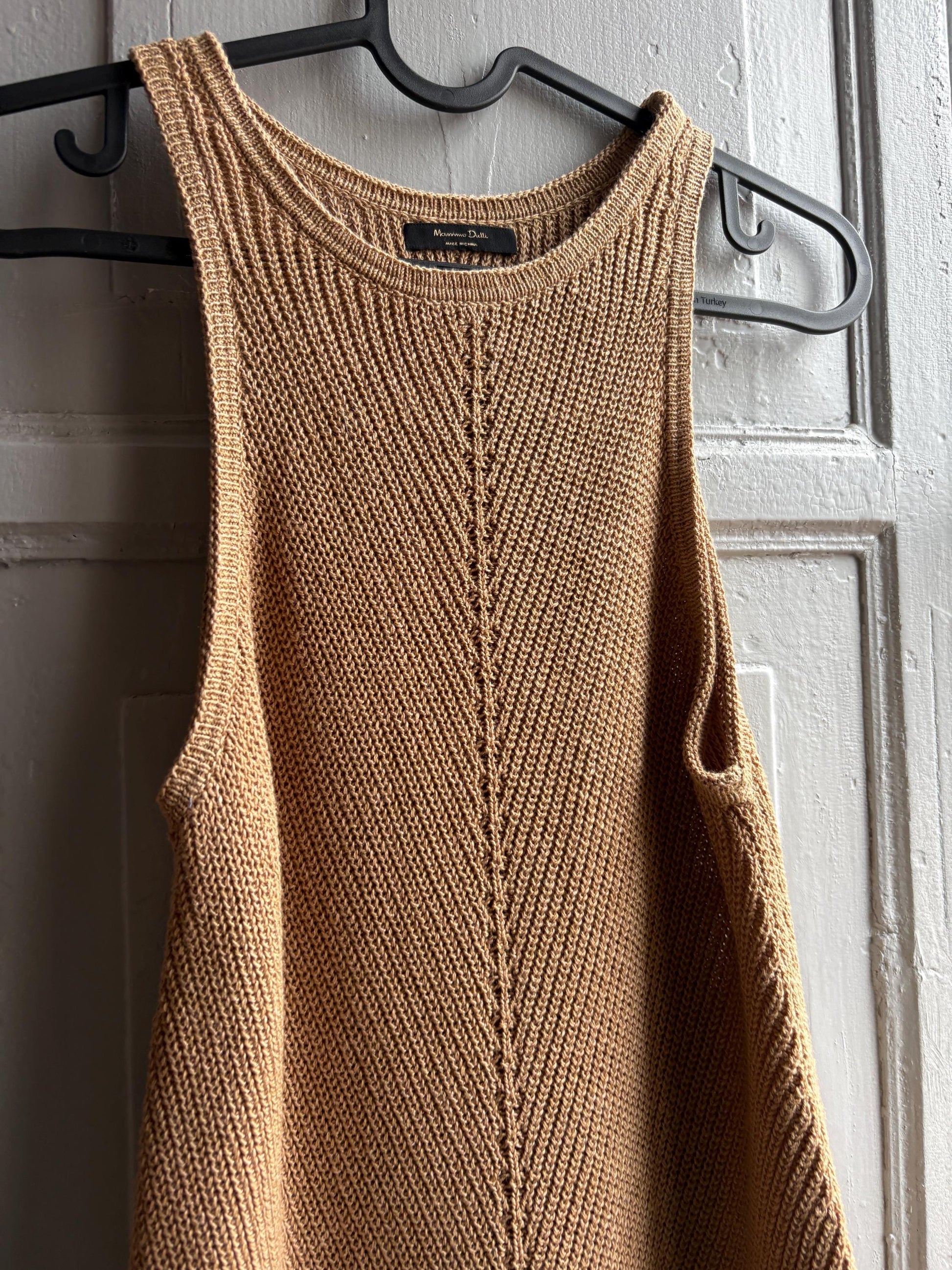Beige Linen Blend Knit Camisole — additional view 8
