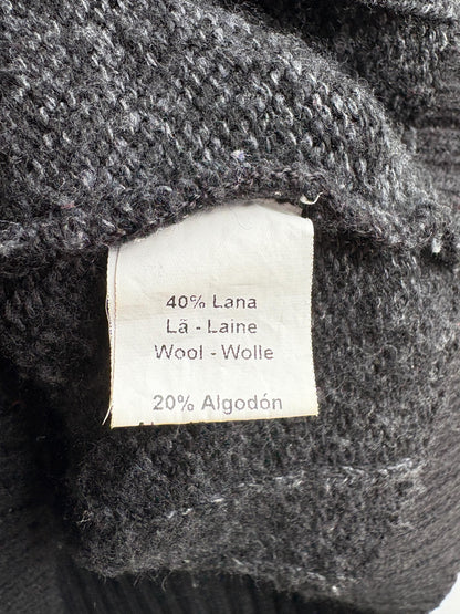 Dark Grey Wool Blend Waistcoat — fabric close-up