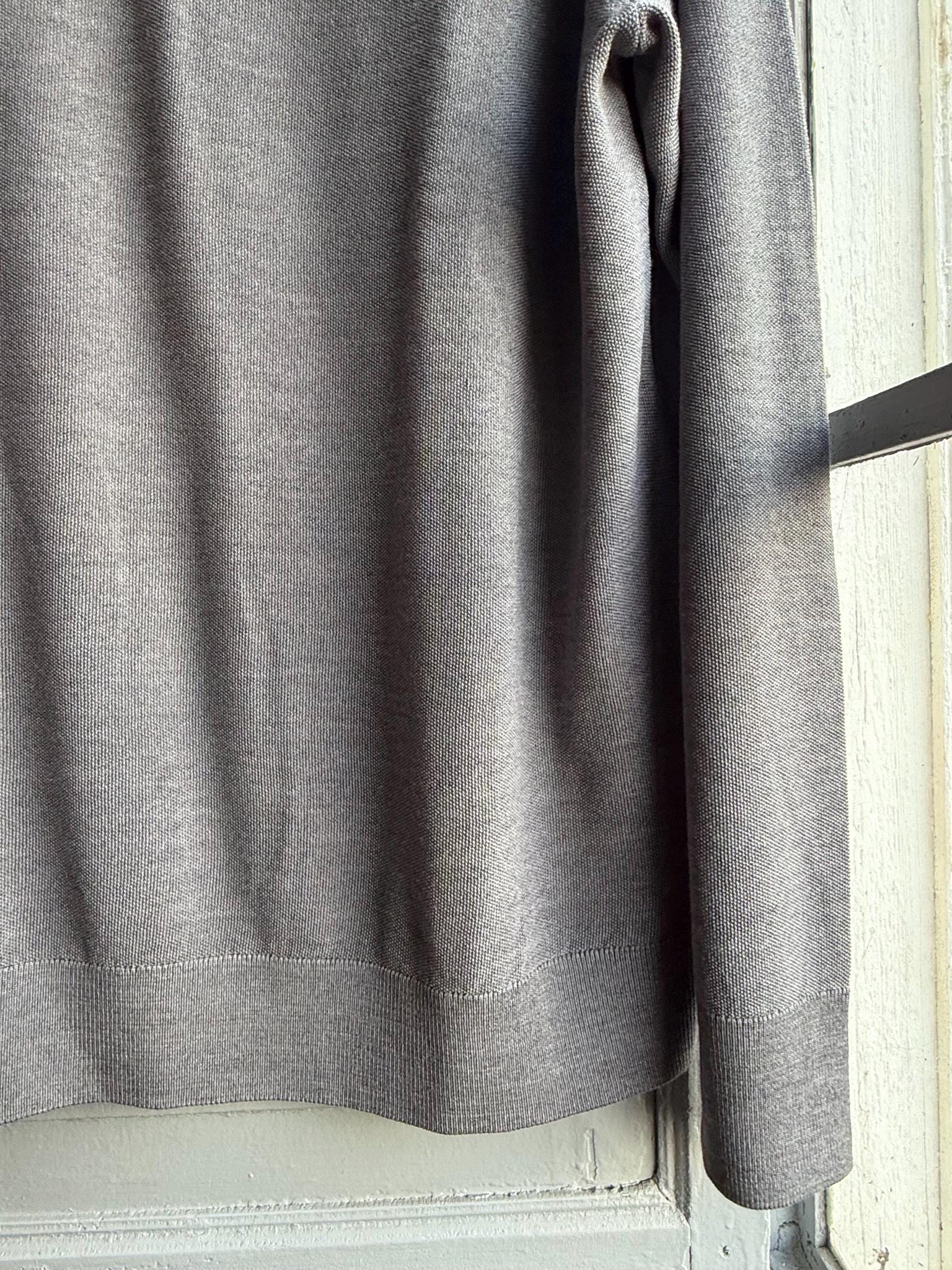 Grey Merino Wool Jumper For Men — additional view 8