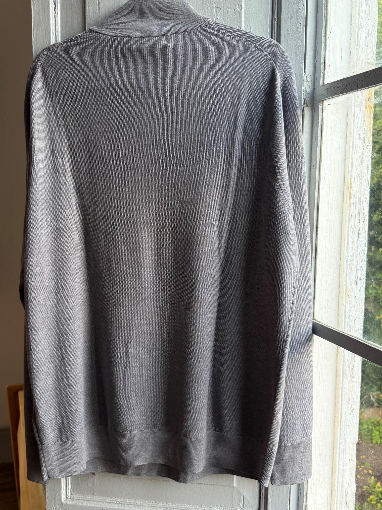 Grey Merino Wool Jumper For Men — additional view 15