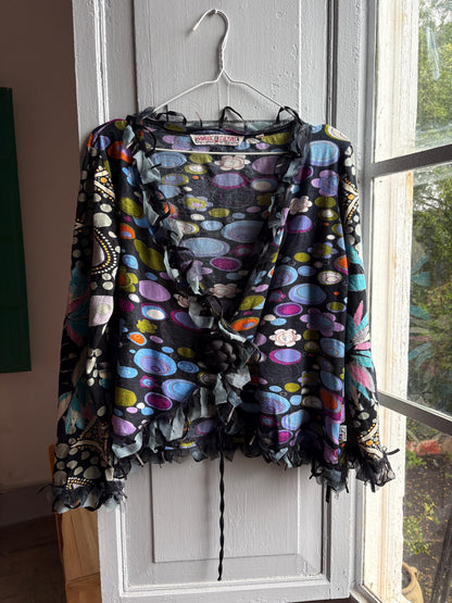 Retro 70s Multicolor Vest by Savage Culture — detail