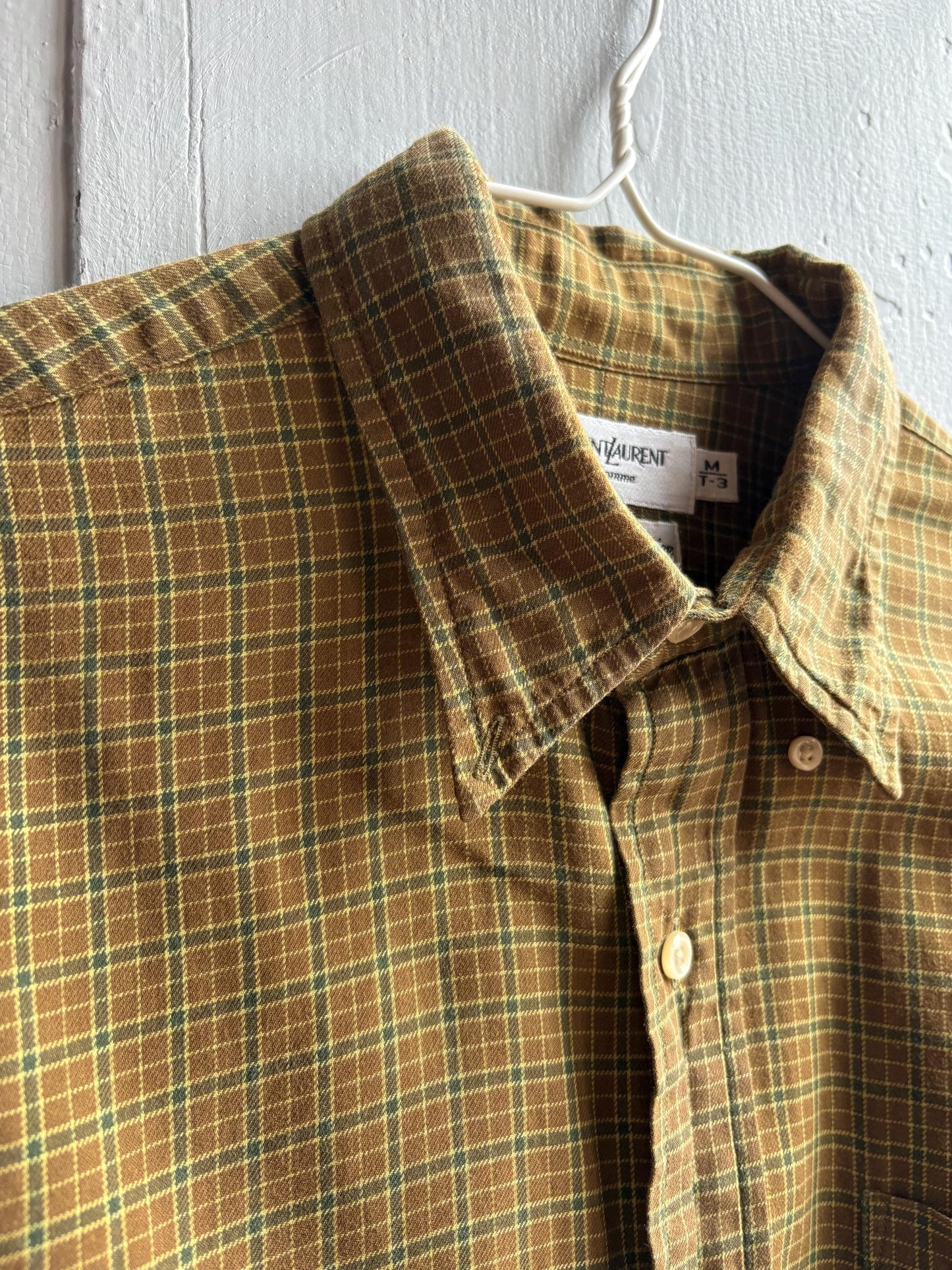 Yves Saint Laurent Vintage Plaid Shirt — additional view 8
