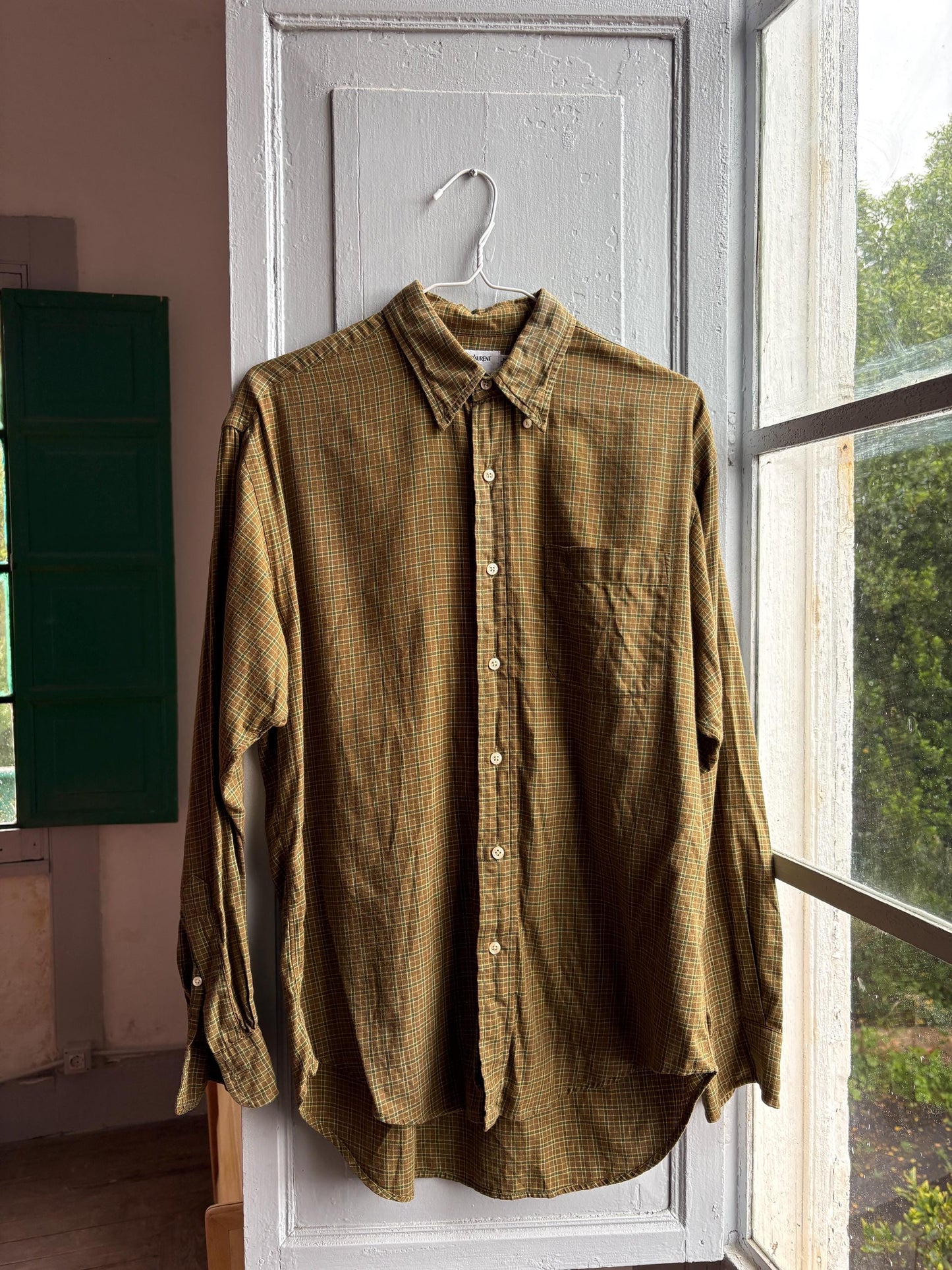 Yves Saint Laurent Vintage Plaid Shirt — additional view 7