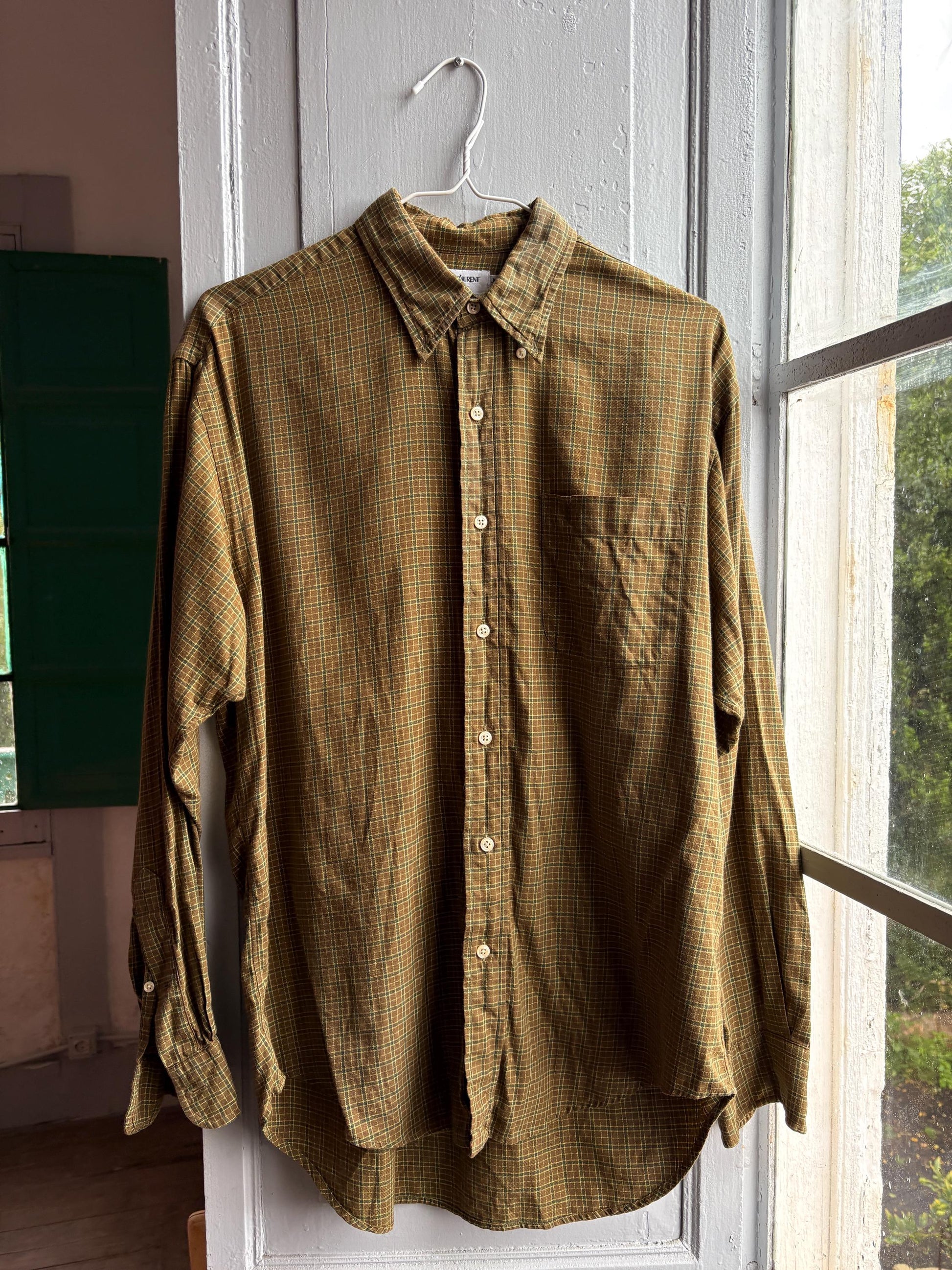 Yves Saint Laurent Vintage Plaid Shirt — additional view 10