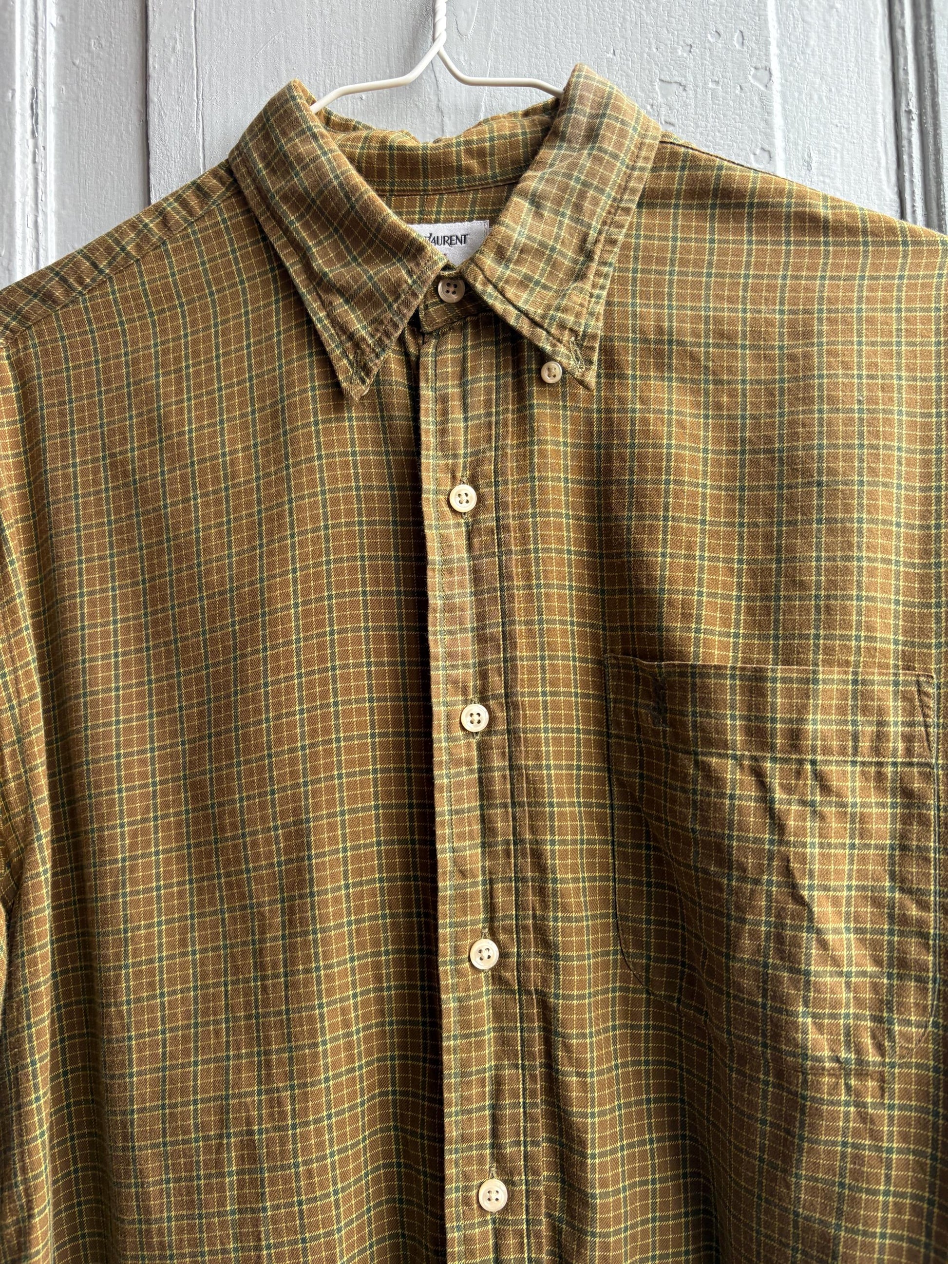 Yves Saint Laurent Vintage Plaid Shirt — additional view 11
