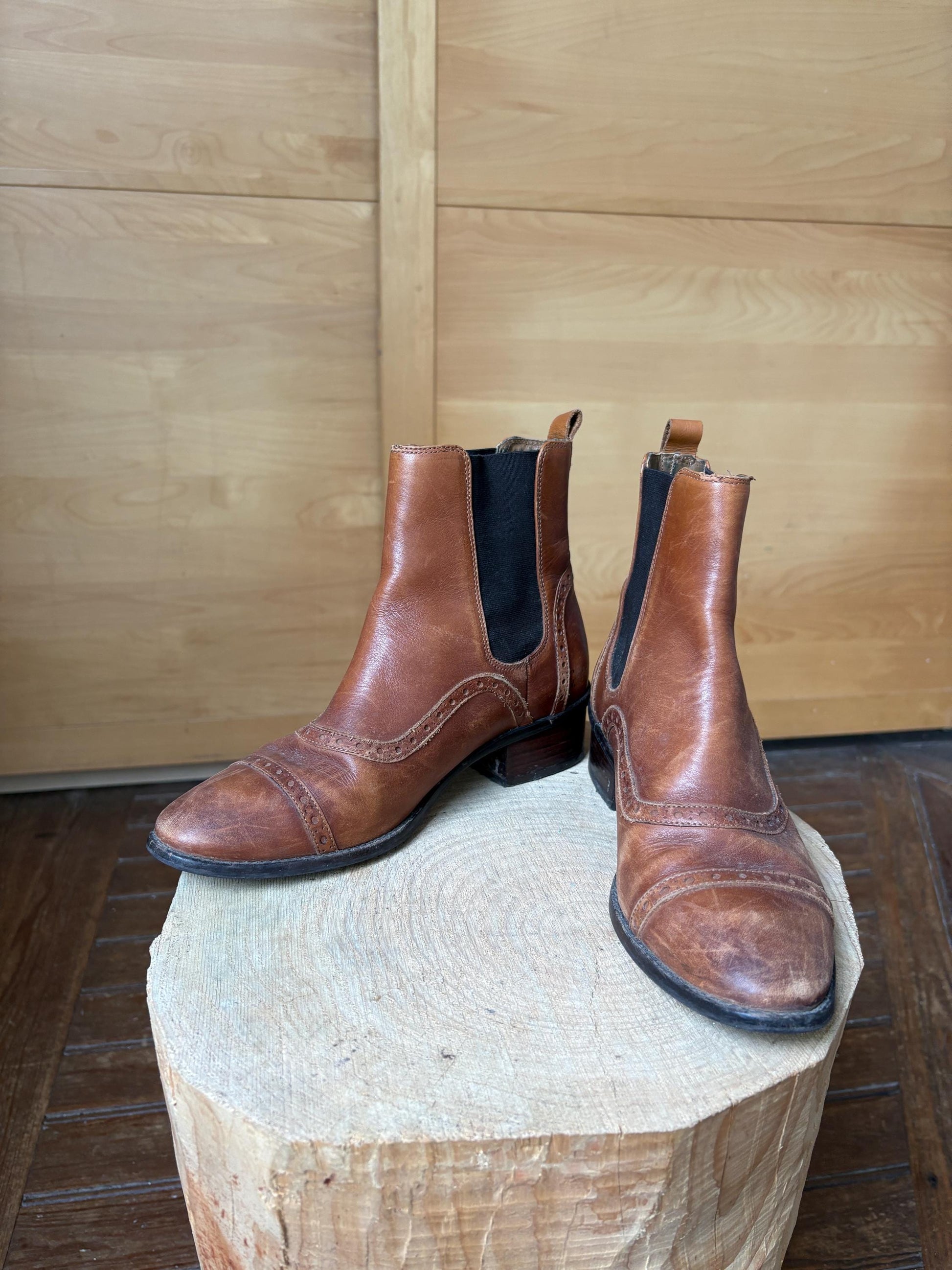 Brown Leather Chelsea Boots for Women — additional view 5