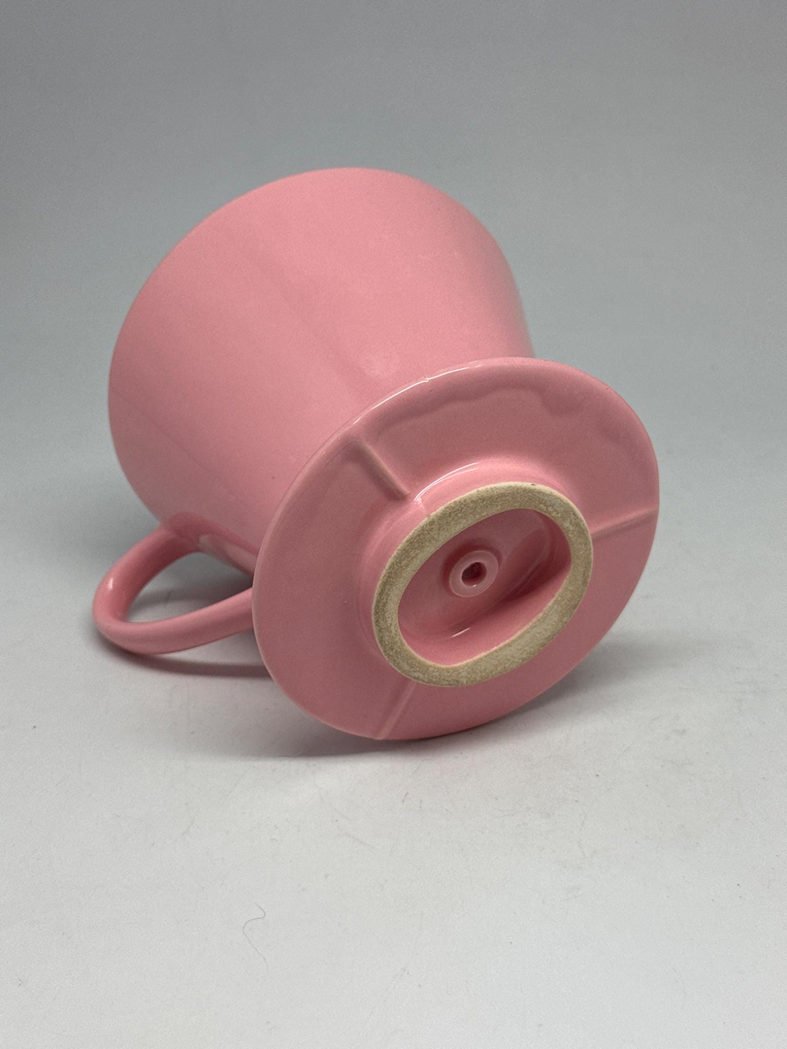 Vintage pink porcelain coffee dripper, Melitta 102, retro kitchen decor