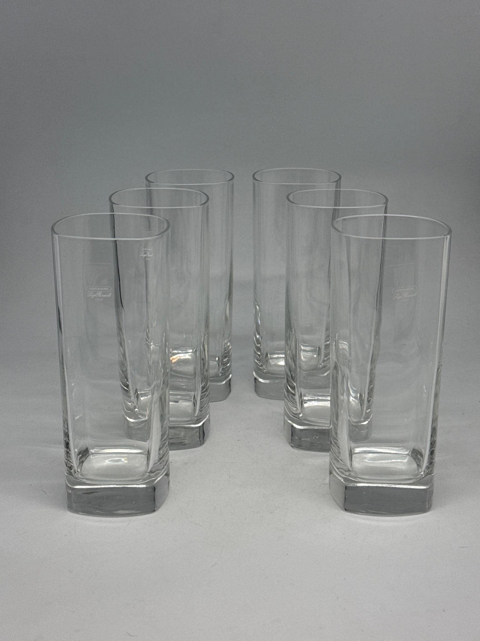 Italian Design Clear Glass Highball Tumblers Set — additional view 8