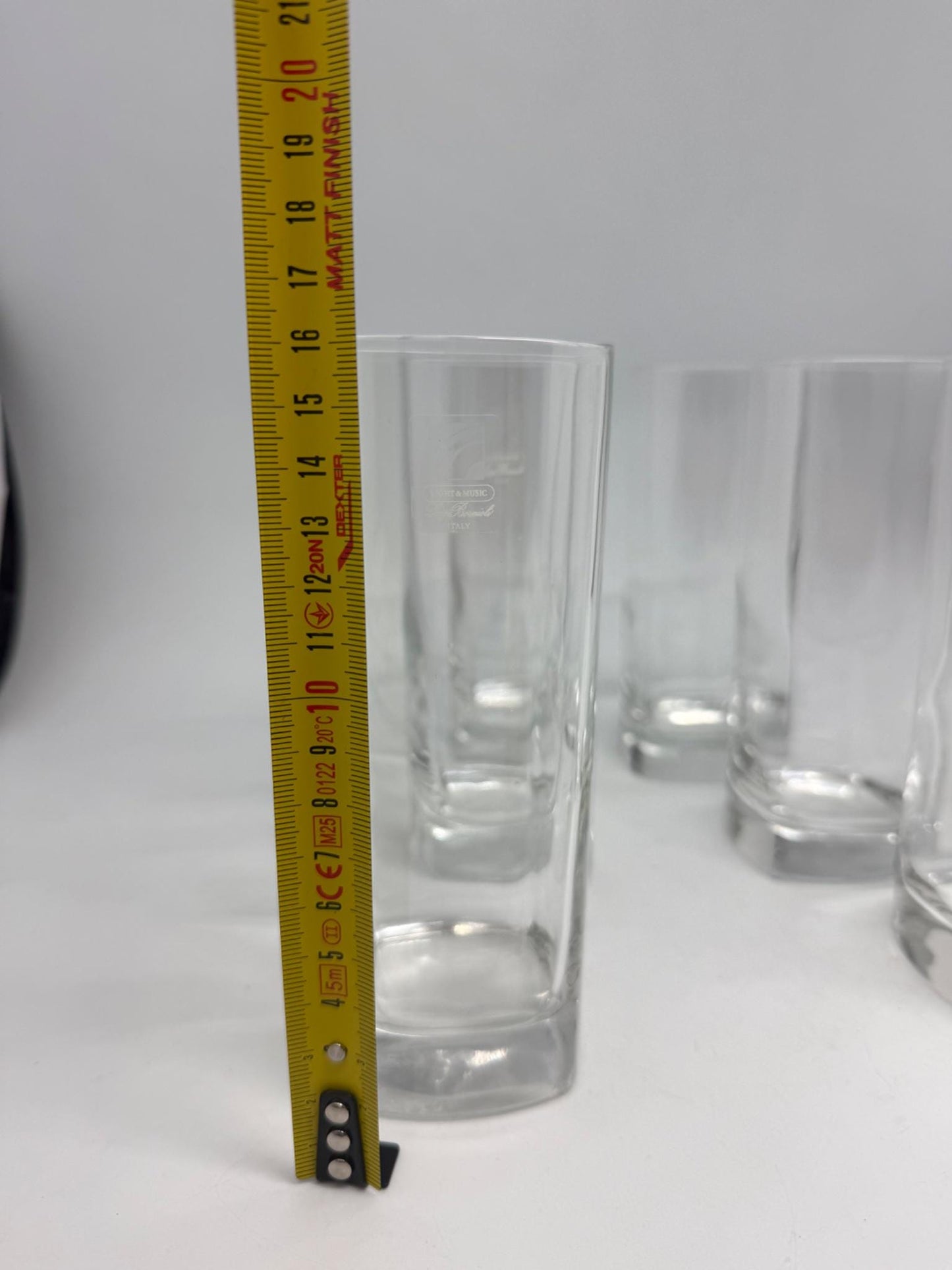Italian Design Clear Glass Highball Tumblers Set — additional view 5