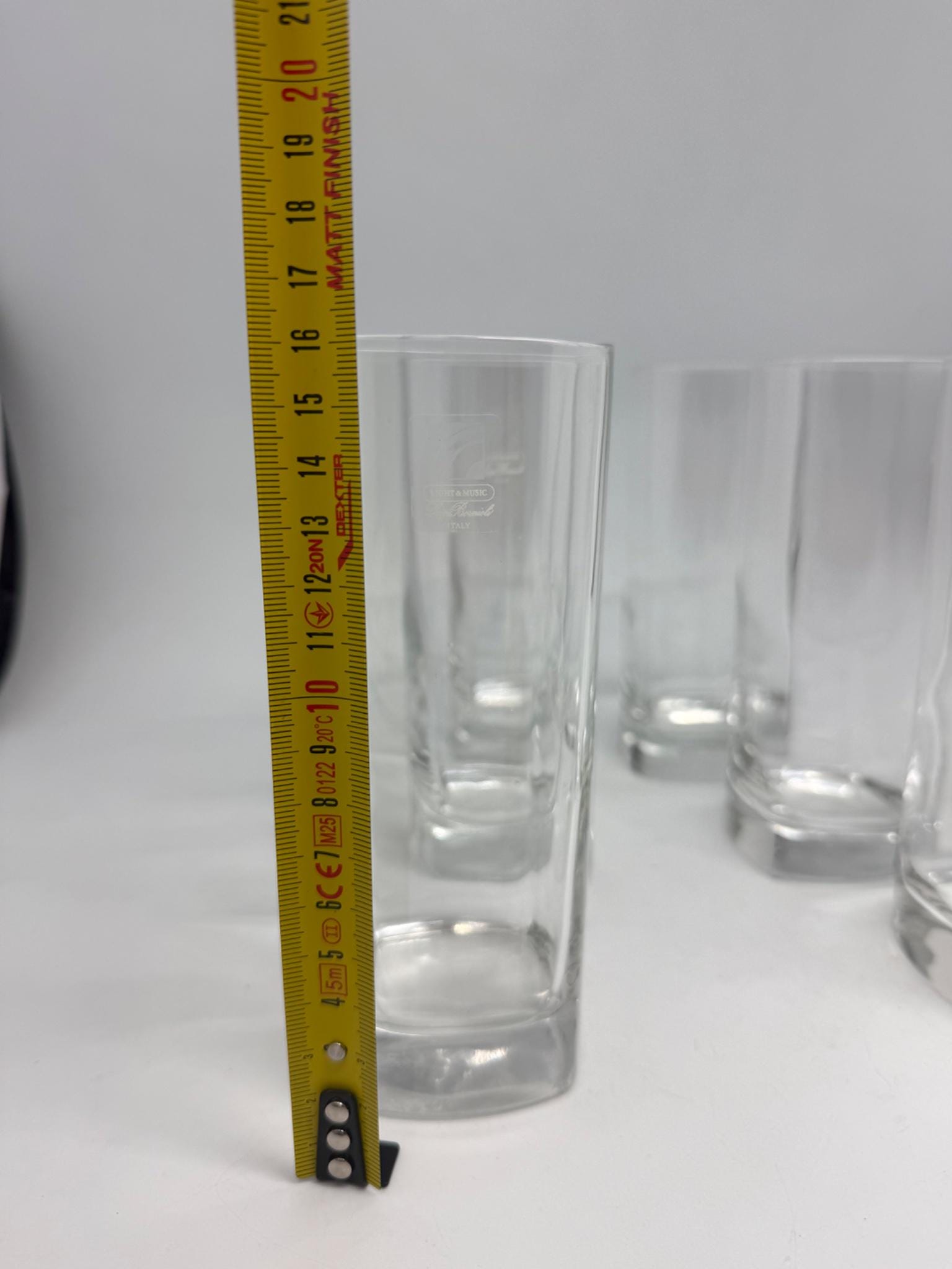 Italian Design Clear Glass Highball Tumblers Set — additional view 5