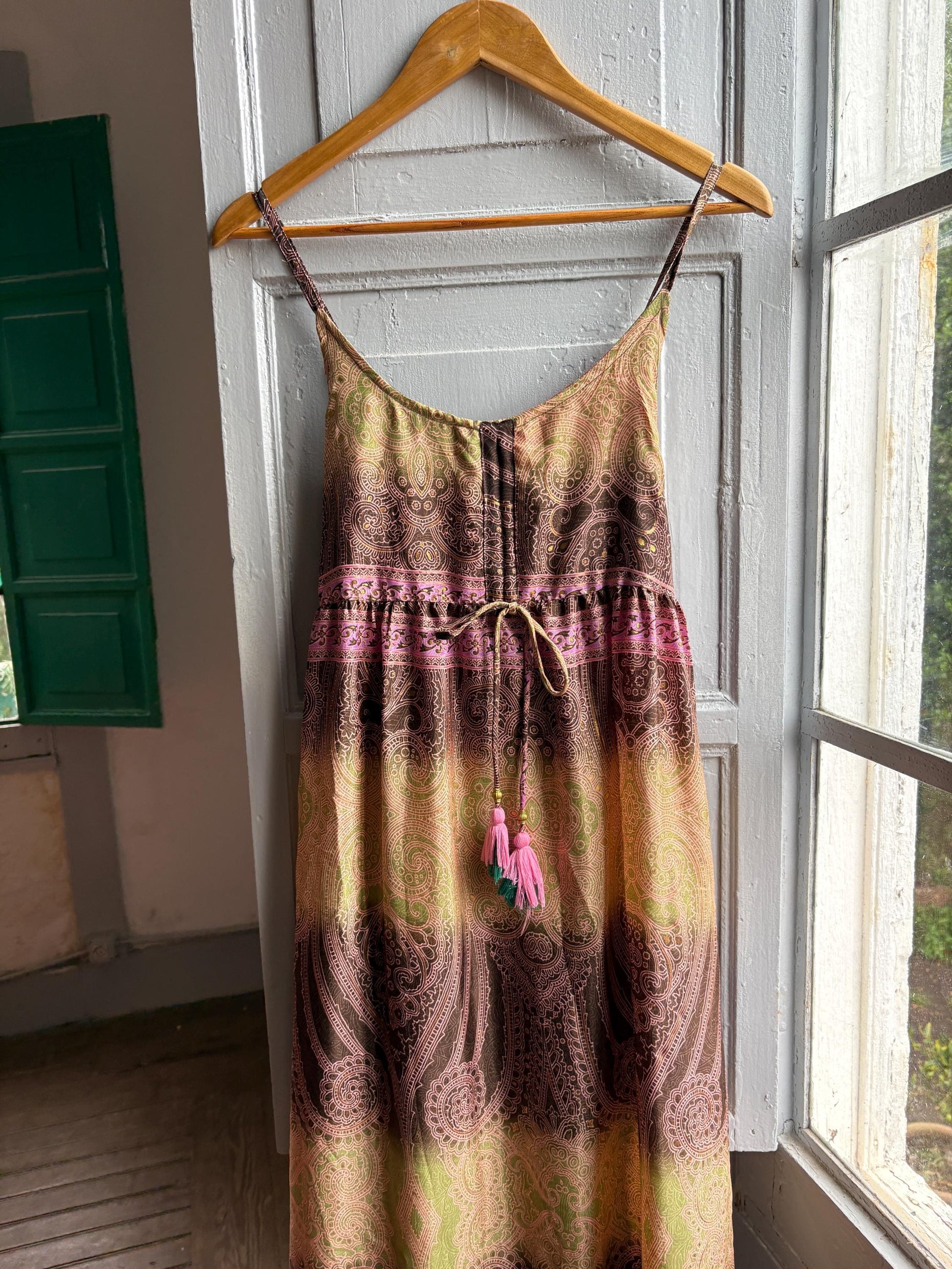 Silk Paisley Maxi Dress — additional view 5