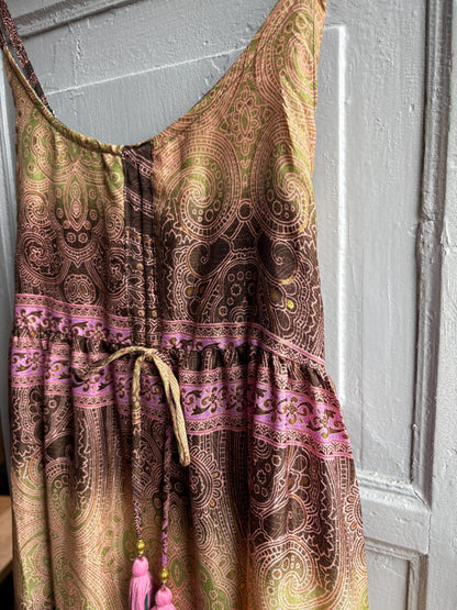 Silk Paisley Maxi Dress — additional view 7