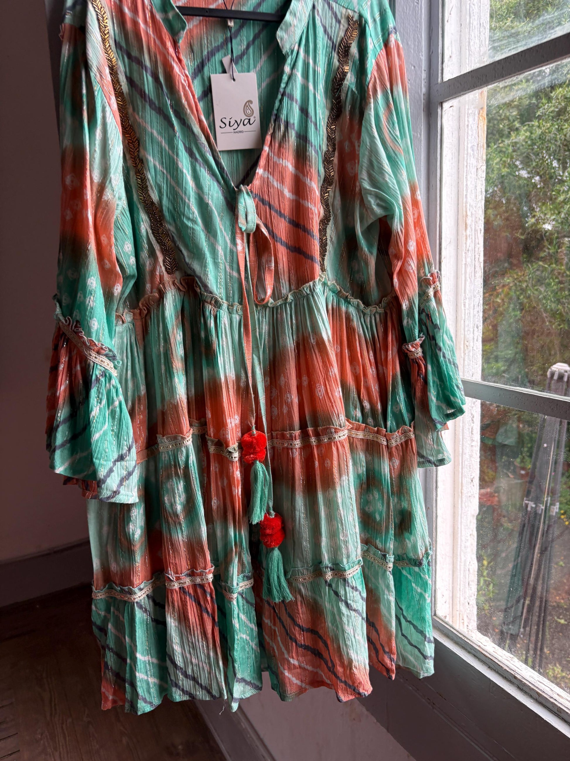 Bohemian Mallorca Summer Dress With Beaded Detail — additional view 9