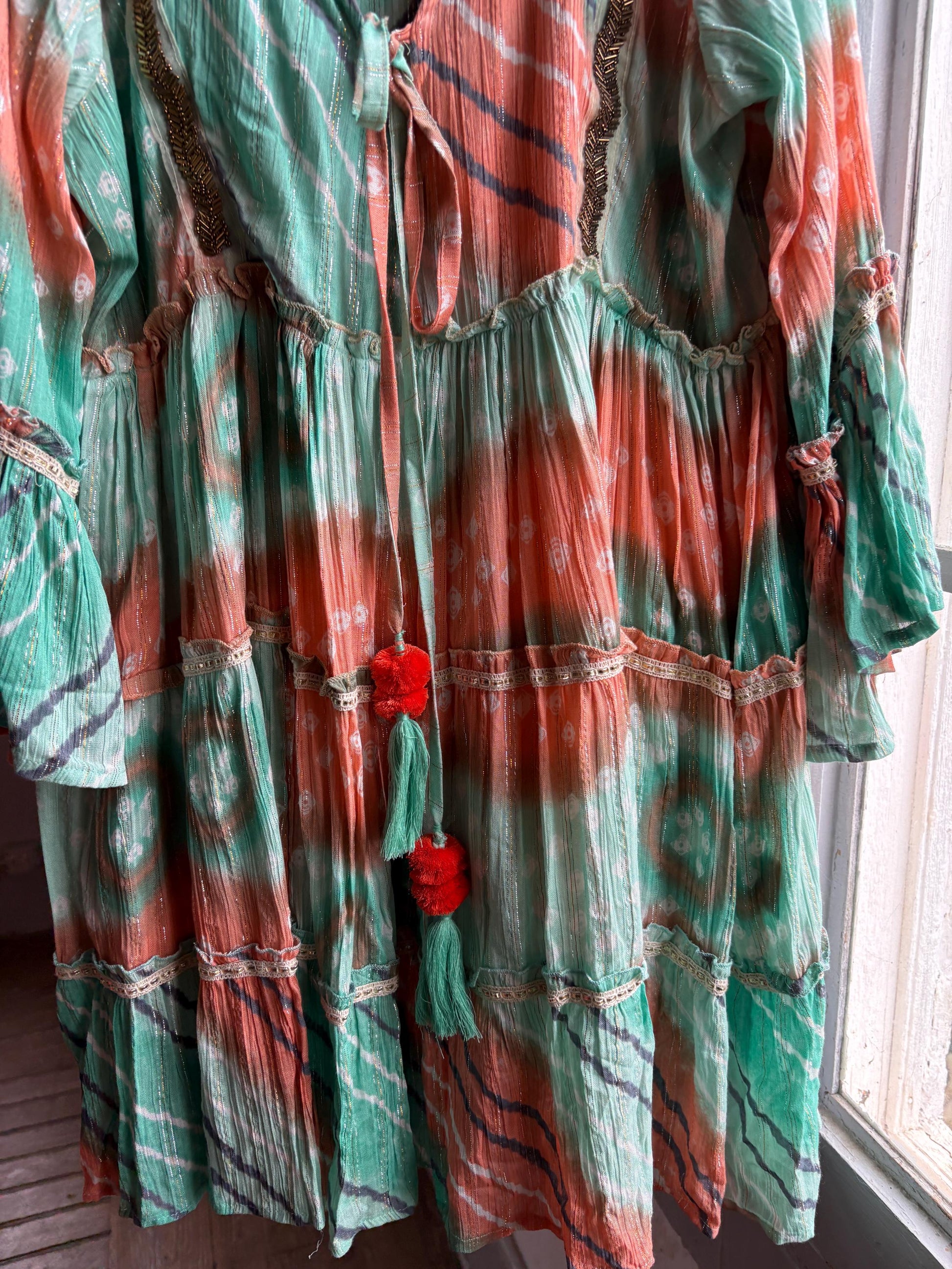 Bohemian Mallorca Summer Dress With Beaded Detail — additional view 7